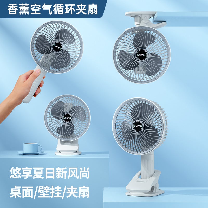 New Desktop Clip Fan Large Wind Small Usb Rechargeable Portable Outdoor Student Small Fan - Image 3